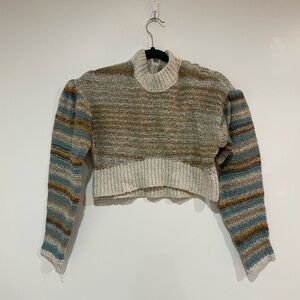 Small Lennon Cropped Striped Sweater